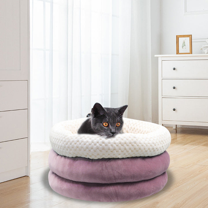 Ice Velvet Pet Deep Sleep Bed