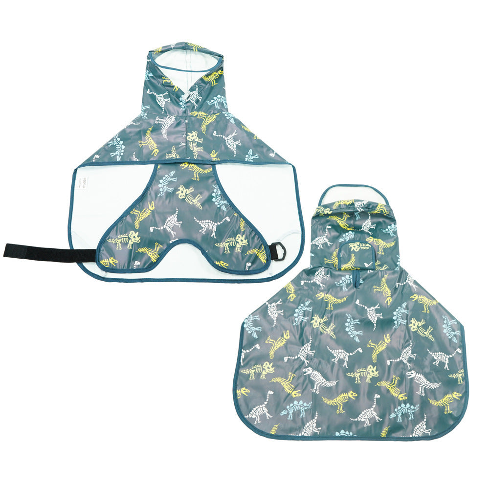 Dog Raincoat Transparent Brim Pet Poncho
