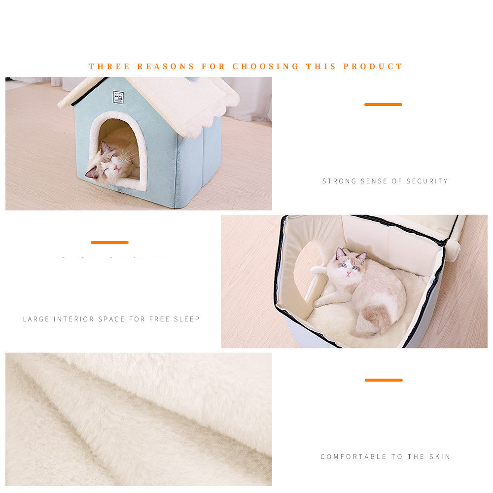 Dog Kennel House Warm Closed Pet Supplies