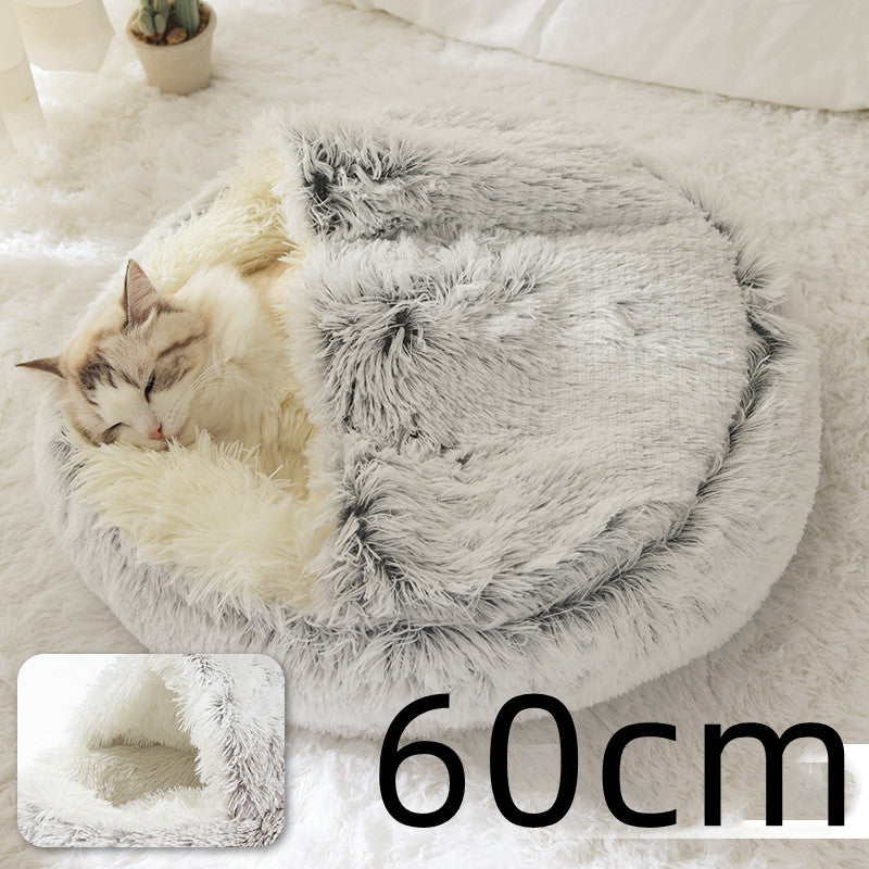 Pet Winter Bed Round Plush Warm