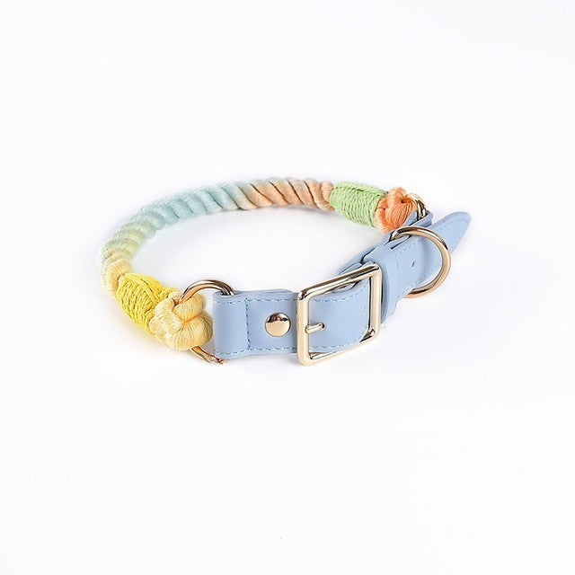 Leather Pet Leash Collar