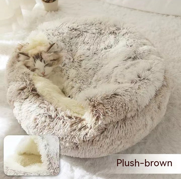 Pet Winter Bed Round Plush Warm