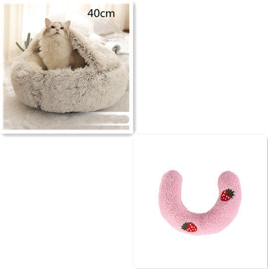 Pet Winter Bed Round Plush Warm
